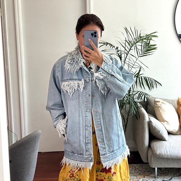 Ksenia Schnaider Jackets & Blazers - Ksenia Schnaider denim jacket size XS blue C3